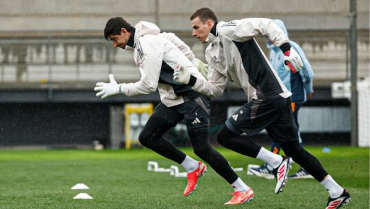 Porteros del Real Madrid entrenando