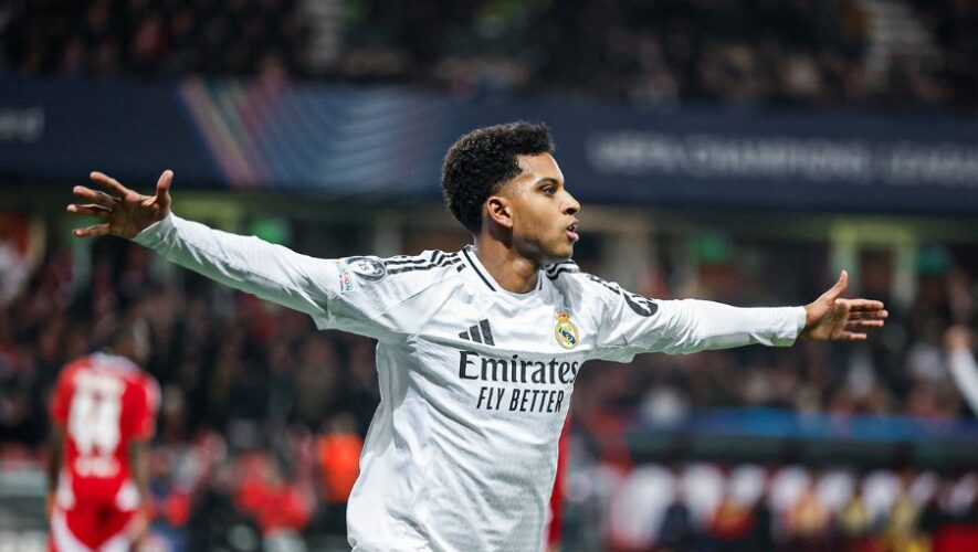 Rodrygo del Real Madrid celebra