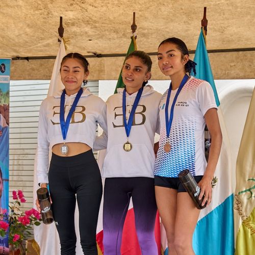 Podio rama femenina 20 kilómetros marcha