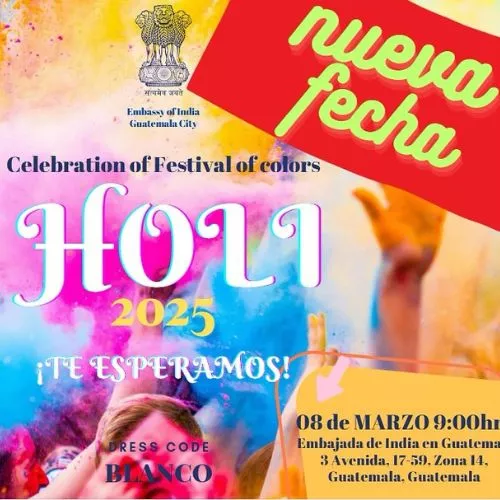 Festival Holi 2025 en Guatemala