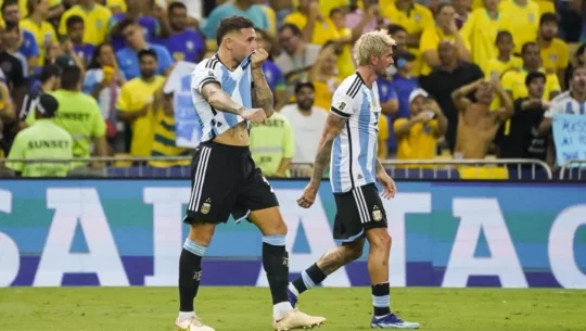 Celebración de Argentina en Brasil