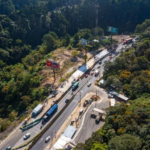 Cierre temporal en Ruta a El Salvador por construcción en km 11.5