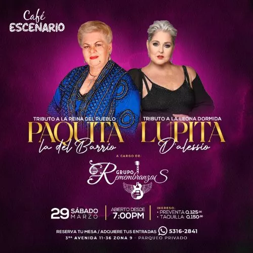 El Tributo a Paquita la del Barrio y Lupita D'alessio en Guatemala 2025