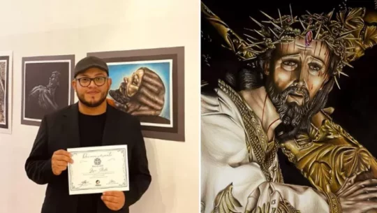 Josué Avila artista de San Marcos apasionado por el arte sacro