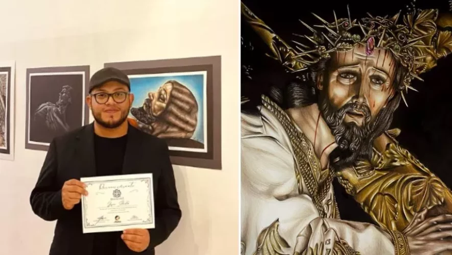 Josué Avila artista de San Marcos apasionado por el arte sacro