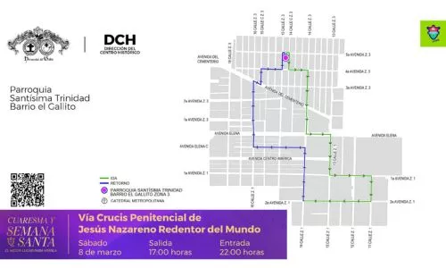 Primeras procesiones de Cuaresma en Guatemala 2025 Parroquia Santísima Trinidad Zona 3