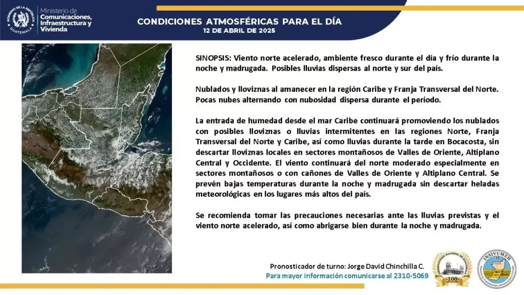 Clima fin de semana 12 y 13 de abril 2025