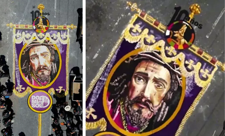 Alfombra de la Abuelita del Colectivo Chucho Callejero cumplió 10 años