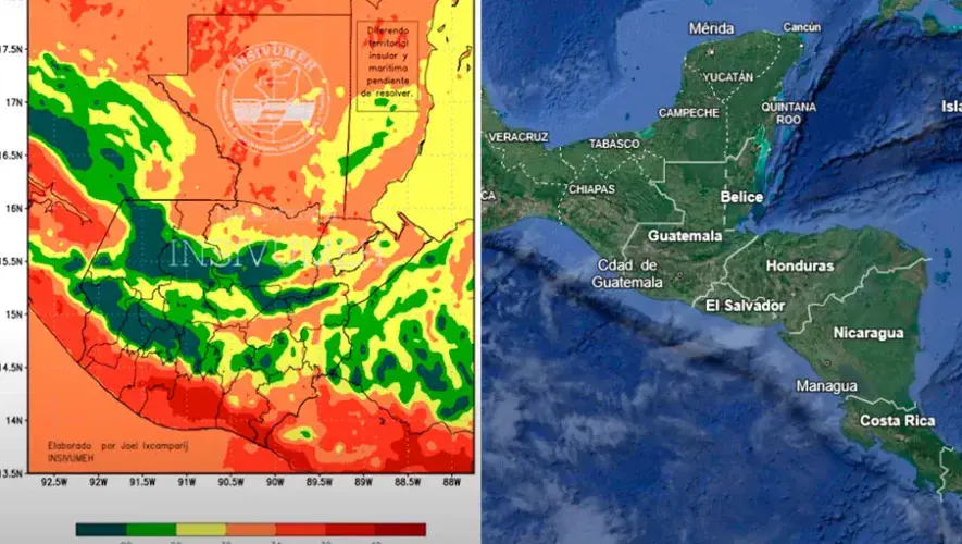 Clima en Guatemala para el 12 y 13 de abril de 2025