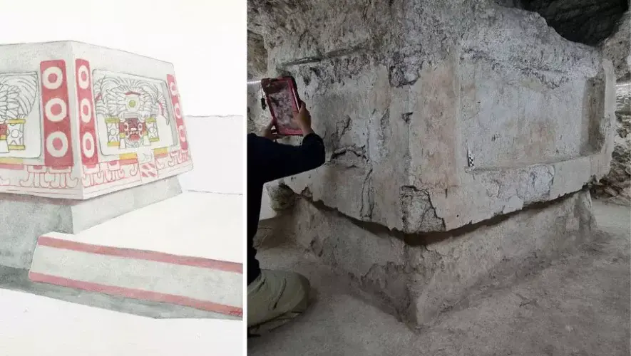Descubren altar con murales teotihuacanos en Tikal, Petén