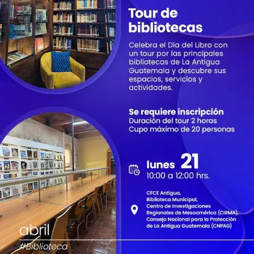 El Tour de bibliotecas 2025 en Antigua Guatemala