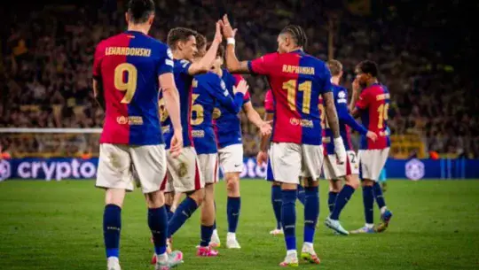 Celebración Barcelona en Champions