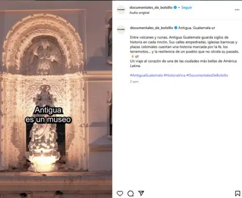 Guatemala destacada en Documentales de Bolsillo Antigua