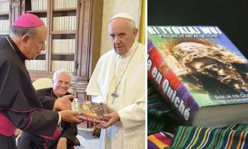 Papa Francisco recibió Biblia en idioma Maya