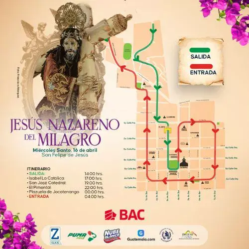 Procesión Antigua Guatemala Miércoles Santo 16 de abril 2025
