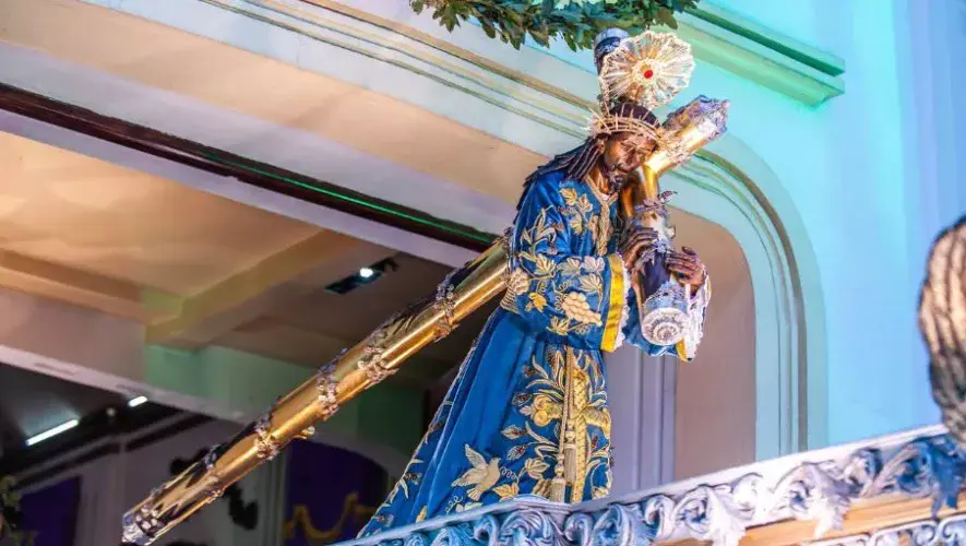 Procesi&oacute;n de Cristo Rey en la Ciudad de Guatemala el 17 de abril de 2025