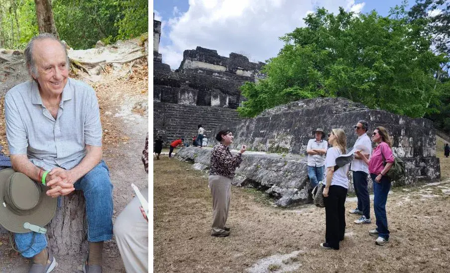 Joan Manuel Serrat visitó el Parque Nacional Tikal