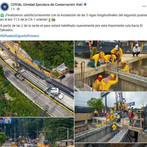 CIerre del km 11-5 en carretera a El Salvador liberado