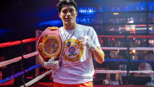 Wyatt Trujillo se proclamó campeón latinoamericano WPBF de peso supermediano, junio 2025