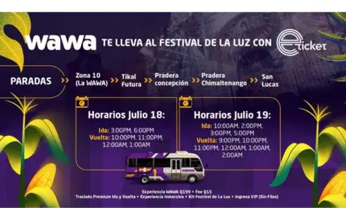 Buses para ir al Festival de la Luz de Antigua 2025