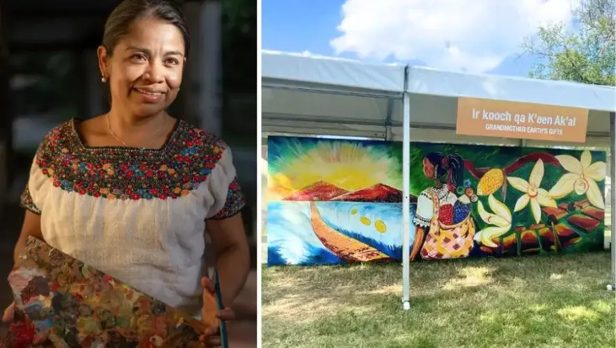 Evelyn Moran rindió homenaje a la cultura indígena de Guatemala mural en Washington