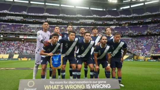Grupo de jugadores de Guatemala enn Copa Oro 2025