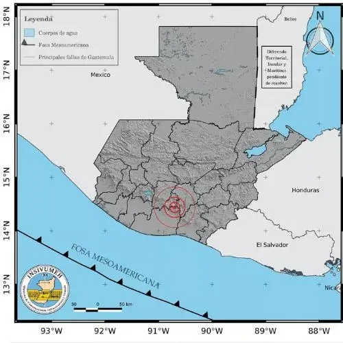 Unos Albergues habilitados por sismos registrados en Guatemala 2025