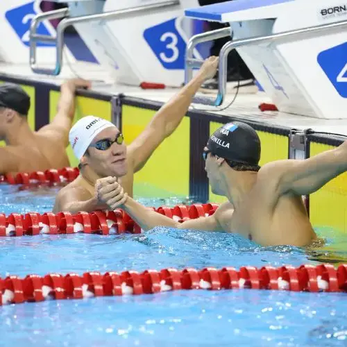 Bonilla en la competencia de los 200 metros comibinados