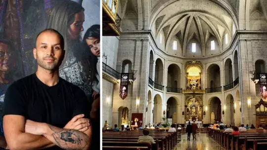 Chrispapita presentó obra de arte sacro en Alicante España