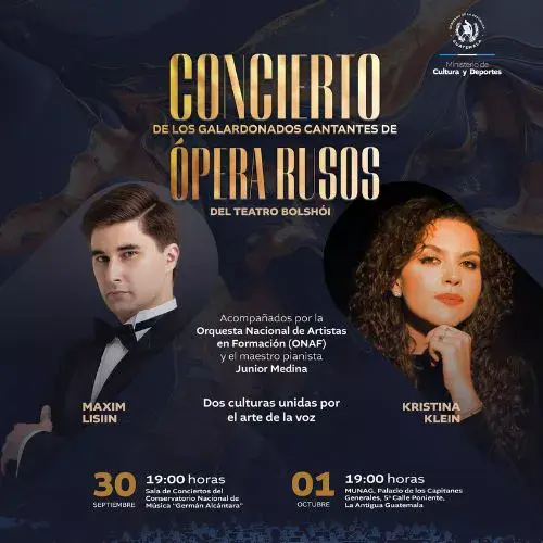 Concierto Galardonados cantantes de ópera rusos en Guatemala