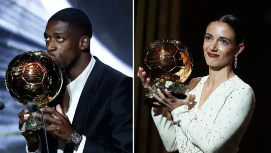 Ousame Ousmane Dembélé y Aitana Bonmatí ganan el Balón de Oro 2025 en París (1)