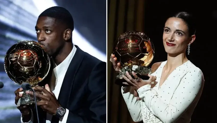 Ousame Ousmane Dembélé y Aitana Bonmatí ganan el Balón de Oro 2025 en París (1)