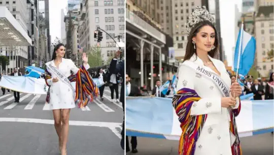 Así fue la participación de Raschel Paz en el Desfile de la Hispanidad 2025