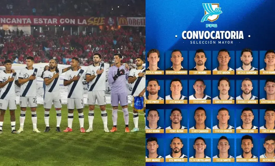Convocatoria de Guatemala para enfrentar a Surinam en Eliminatoria Mundialista 2025