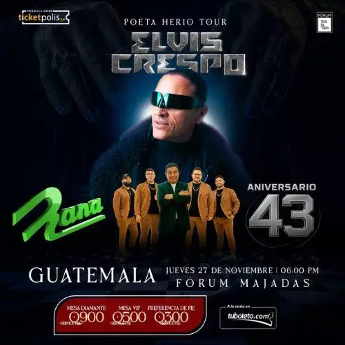 El Concierto de Elvis Crespo en Guatemala 2025