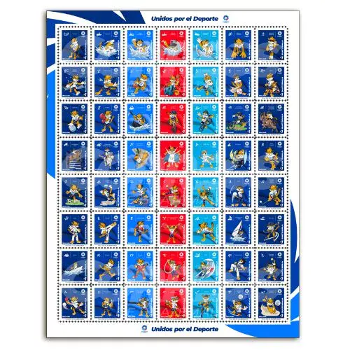 Sellos postales de los Juegos Centroamericanos 2025