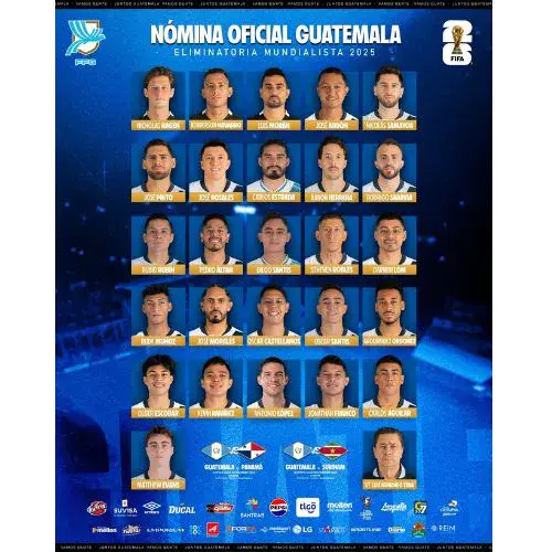 Convocatoria oficial de Guatemala partidos Panamá y Surinam noviembre 2025 Eliminatorias Mundialistas