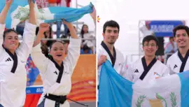 Guatemala brilla con doble oro en Taekwondo por equipos en los Juegos Bolivarianos 2025