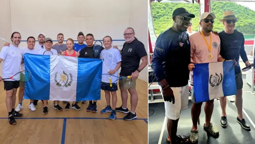 Guatemala ganó 2 medallas en el Campeonato Panamericano de Squash Masters 2025