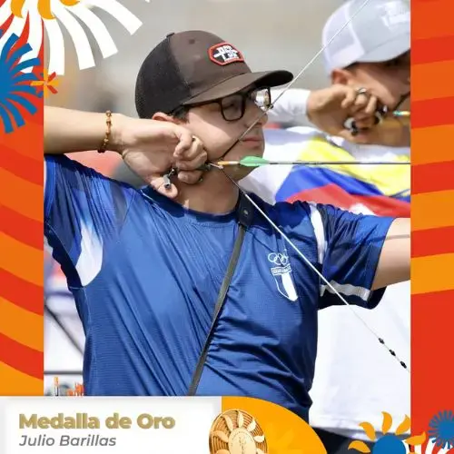 Julio Barillas de Tiro con arco conquistó el oro en los Juegos Bolivarianos 2025
