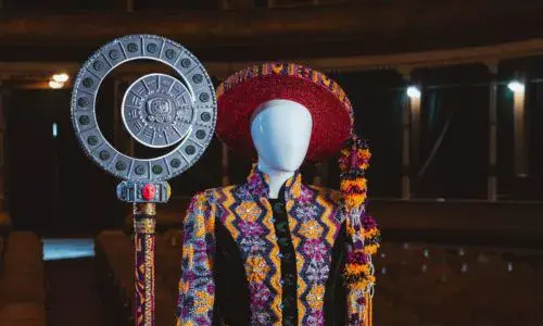 Los elementos del traje nacional Raschel Paz Miss Universe 2025