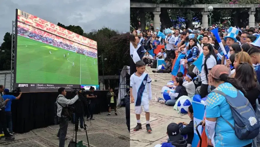 Pantallas gigantes para el partido de Guatemala vs Panam&aacute;
