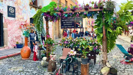 calles en el Festival de las Flores