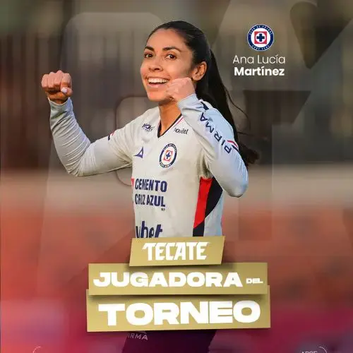 Ana Lucía Martínez ganó el premio a mejor Jugadora del Apertura 2025 en la Liga MX Femenil