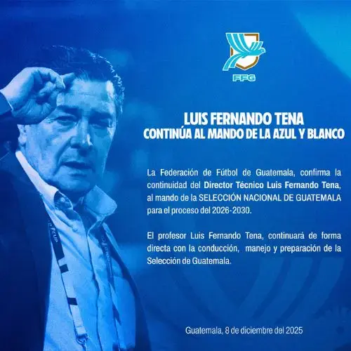 Comunicado de FEDEFUT con la renovación de Luis Fernando Tena