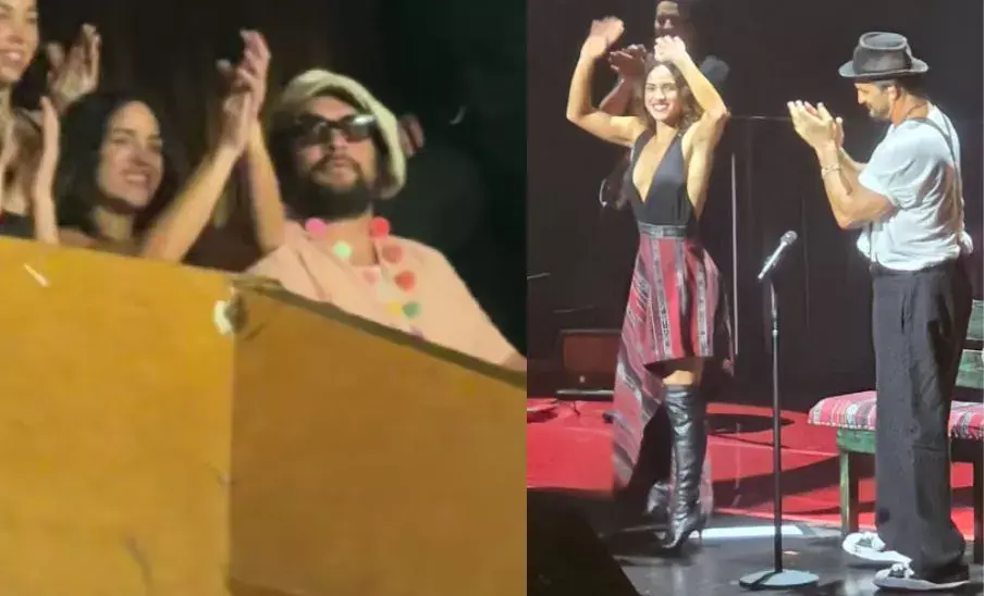 Jason Momoa y Adria Arjona estuvieron presentes en el concierto de Ricardo Arjona en Guatemala 2025