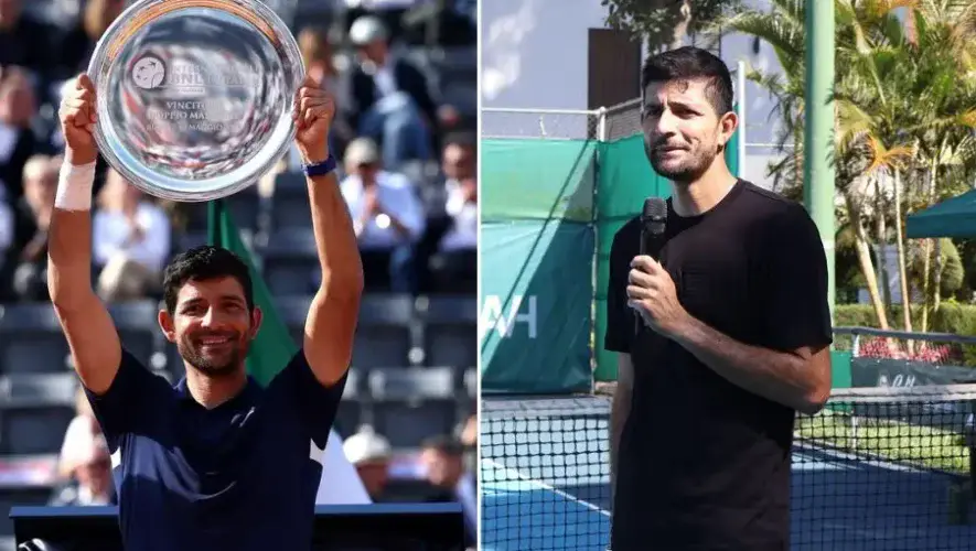 Marcelo Arévalo visitó Guatemala para realizar partidos de exhibición y clínicas de tenis, diciembre 2025