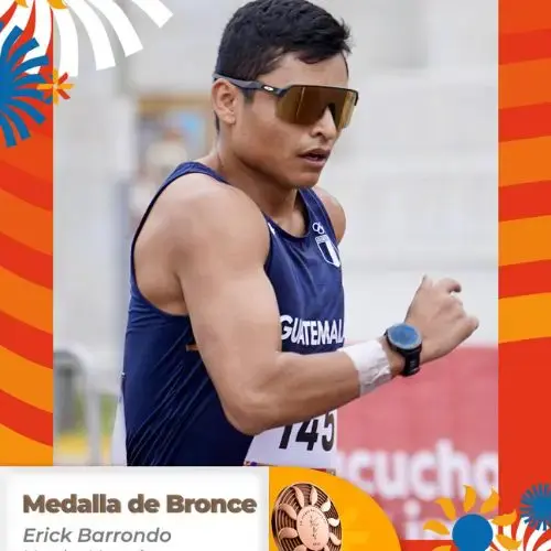 Medalla de bronce para Erick Barrondo en los Juegos Bolivarianos 2025