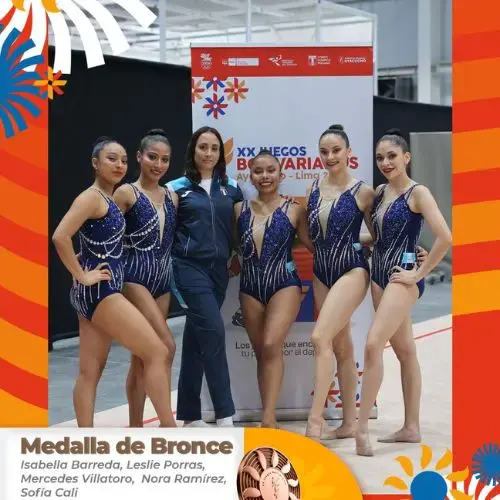 Medalla de broncepara gimnasia en juegos bolivarianos 2025