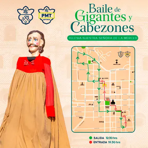 Recorrido Baile Cabezones Gigantes 2025